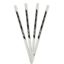 Stanley LAME DE SCIE A METAUX BIMETAL 8 DENTS X 1, 10 DENTS X 2, 12 DENTS X 1 – CARTE 4 LAMES FATMAX