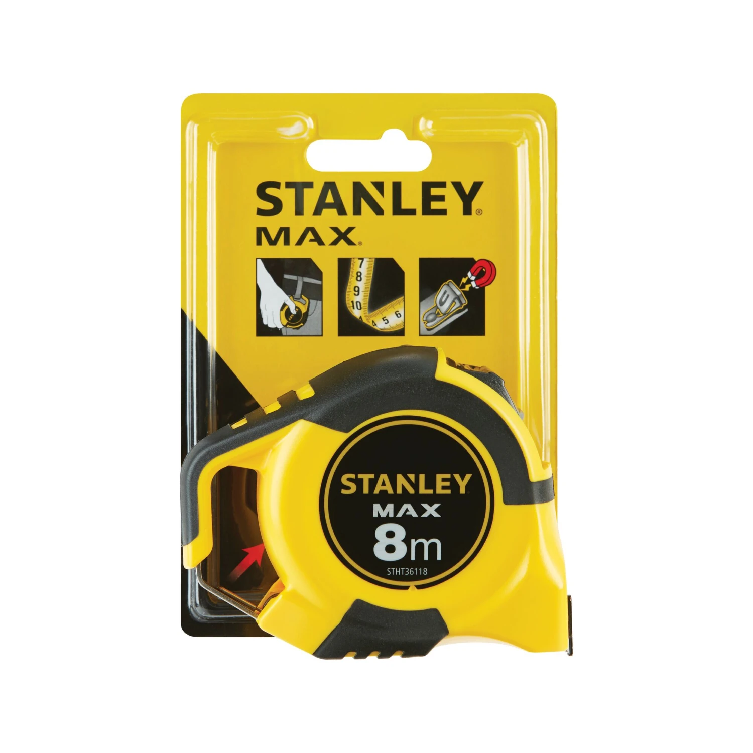 Stanley MESURE DOUBLE MARQUAGE MAGNETIQUE 8M X 25MM MAX 4 Stanley MESURE DOUBLE MARQUAGE MAGNETIQUE 8M X 25MM MAX – Image 4