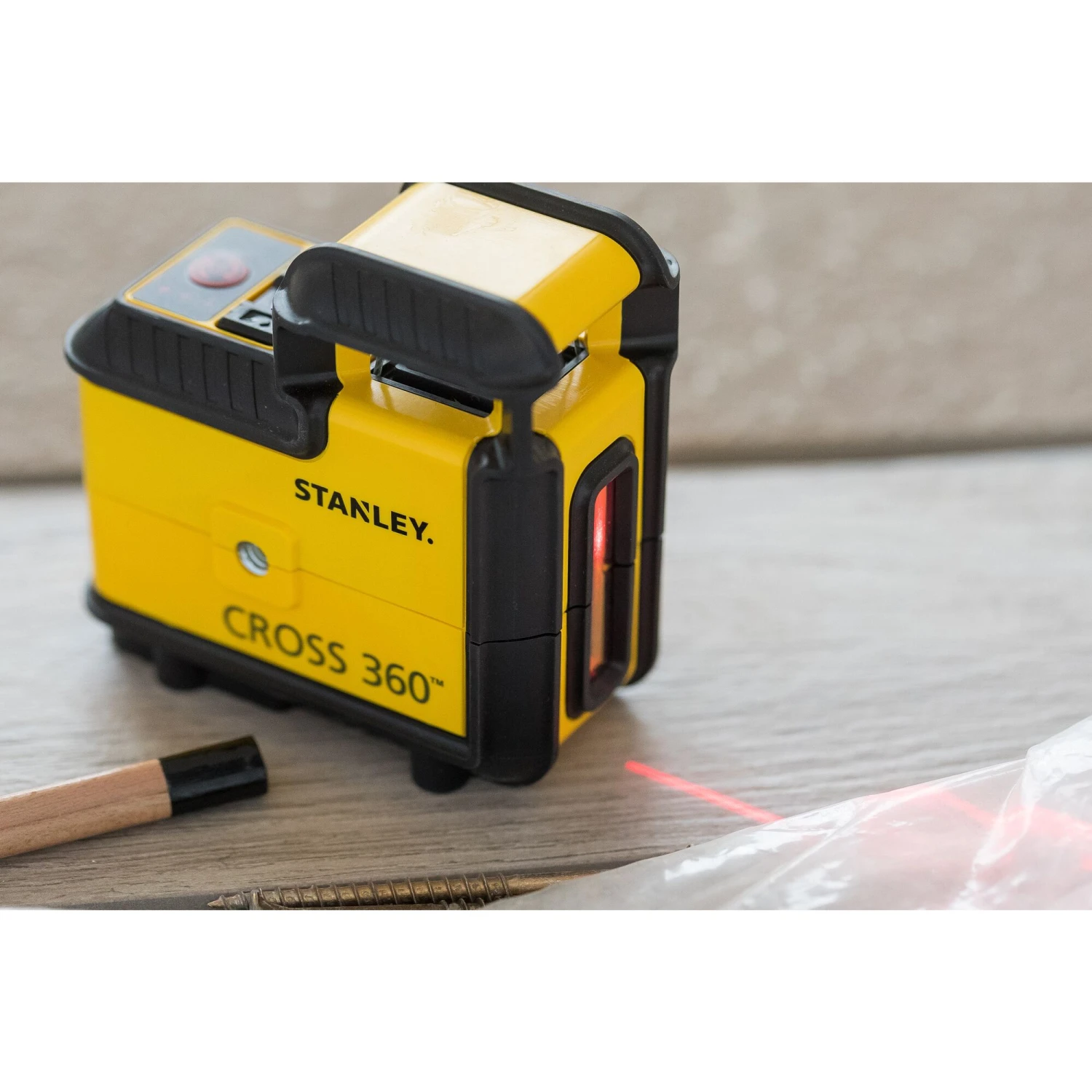 Stanley KIT NIVEAU LASER 360° CROSS360 ROUGE +TREPIED 8 Stanley KIT NIVEAU LASER 360° CROSS360 ROUGE +TREPIED – Image 8